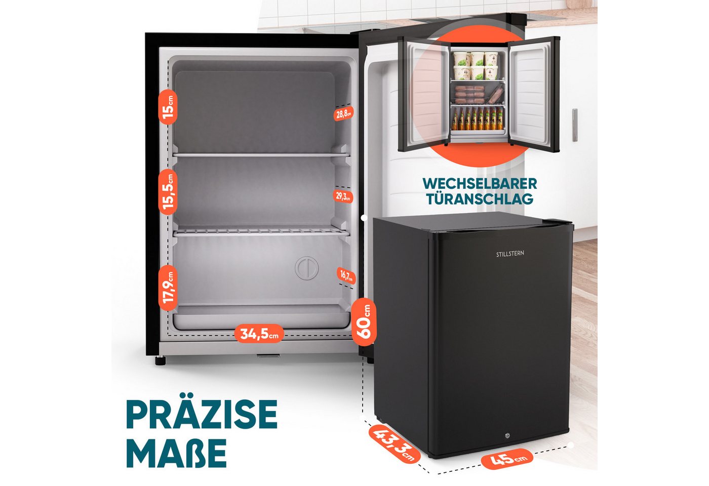Stillstern Gefrierschrank MGS 42.3, 63.2 cm hoch, 47 cm breit, 4 Sterne Technologie