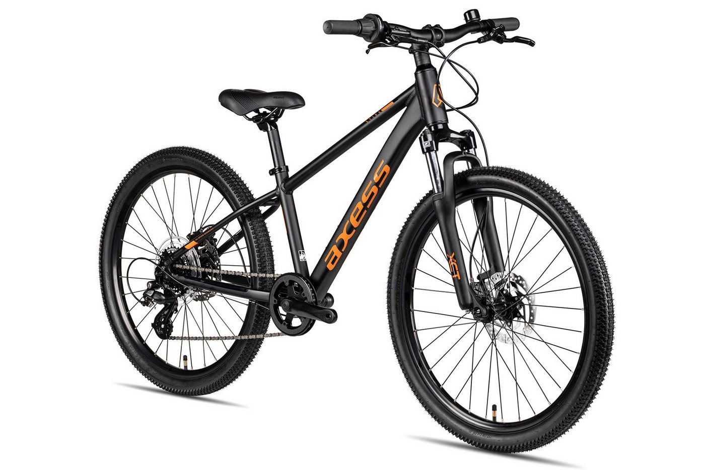 Axess Mountainbike Axess Stipe 24 Pro, 7 Gang Shimano Altus RD-M-310 Schaltwerk, Kettenschaltung, hydraulische Scheibenbremse schwarz/grau Bild 4