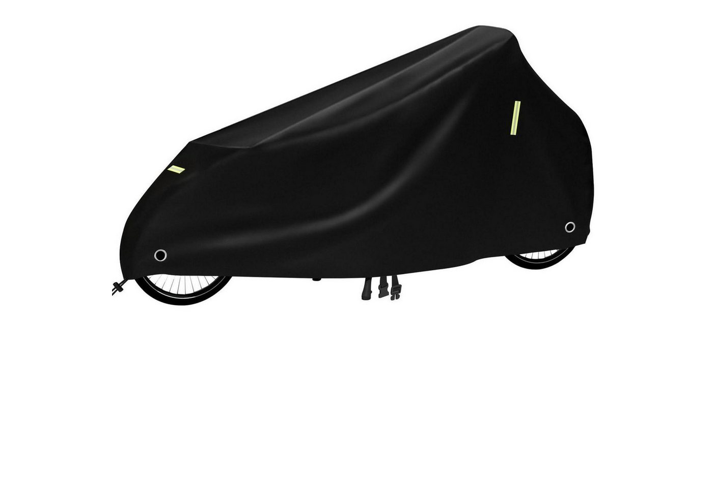 LuxusKollektion Fahrradschutzhülle Lastenrad Abdeckung 210D 285x65x115 cm wasserdicht Reflexstreifen Bild 3