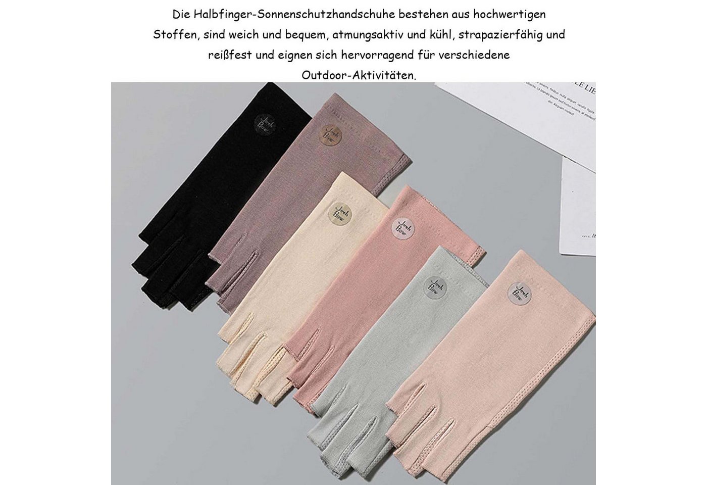 Oemmn Fahrradhandschuhe Damen UV Sonnenschutz Handschuhe, Sommer Touchscreen Bild 3