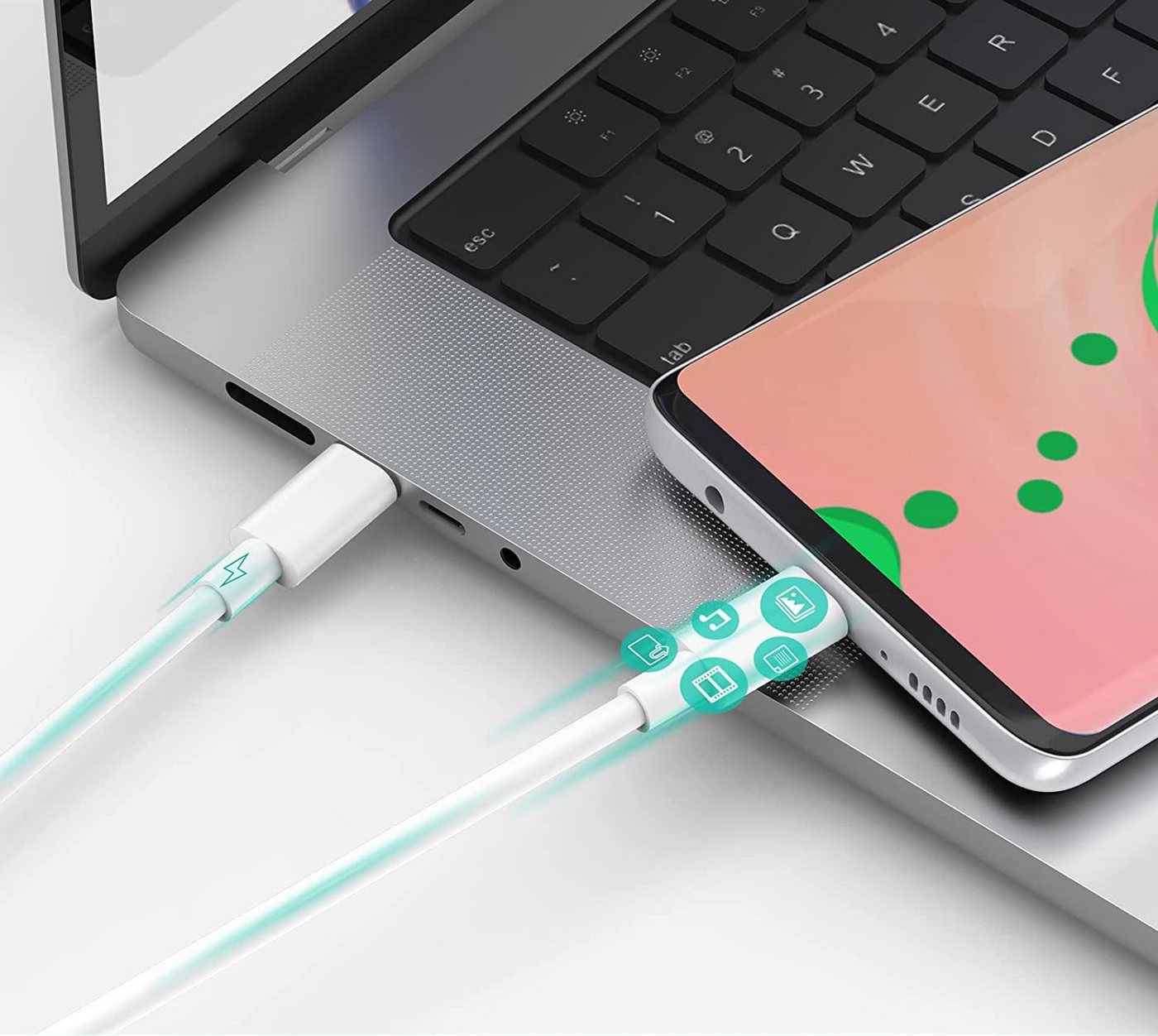 Ventarent 45W Ladeset für Samsung Ladekabel Schnellladeadapter für S26 A55 Z USB-Ladegerät (3000 mA, Set, 2-tlg., Charger, Ladekabel Typ-C, Ladegerät für Samsung Galaxy, Ladekabel für Samsung Galaxy, iPhone) Bild 4