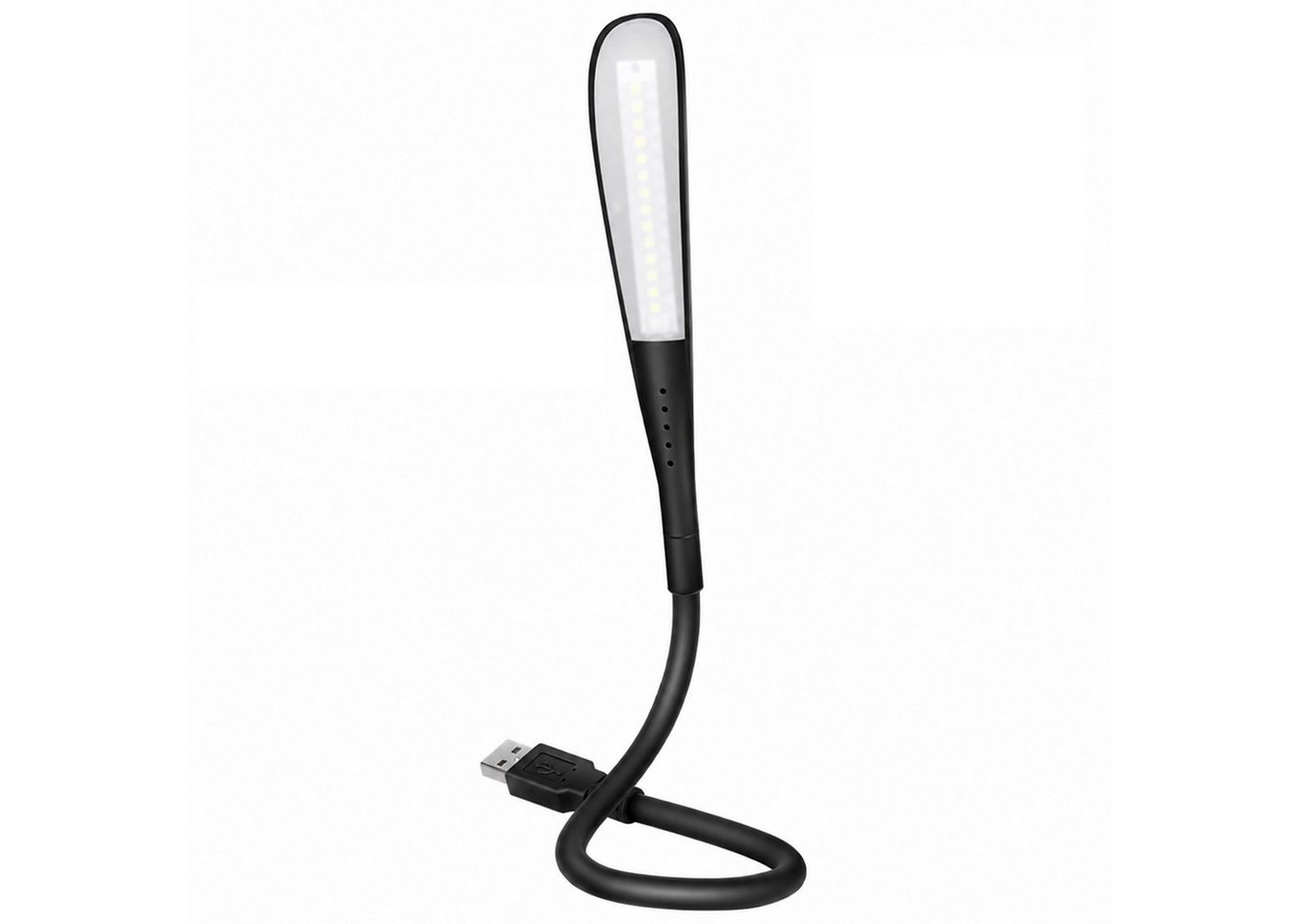 Bolwins USB-Lampion H47C USB LED-Lampe Schwanenhals 1,5W für Laptop Notebook, dimmbar LED (Einzelset, 1-St., 1x USB LED Lampe 1,5W mit 14 LEDs und Touchschalter) Bild 2