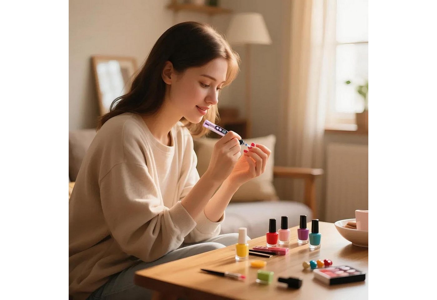 FELIXLEO Maniküre-Pediküre-Set Professionelle elektrische Nagelfräse mit Digitalanzeige Bild 4