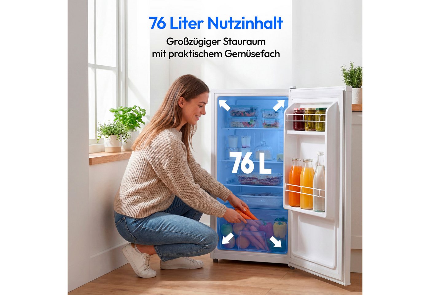 Medion® Kühlschrank MD370009, 84.5 cm hoch, 45 cm breit, LM76E
