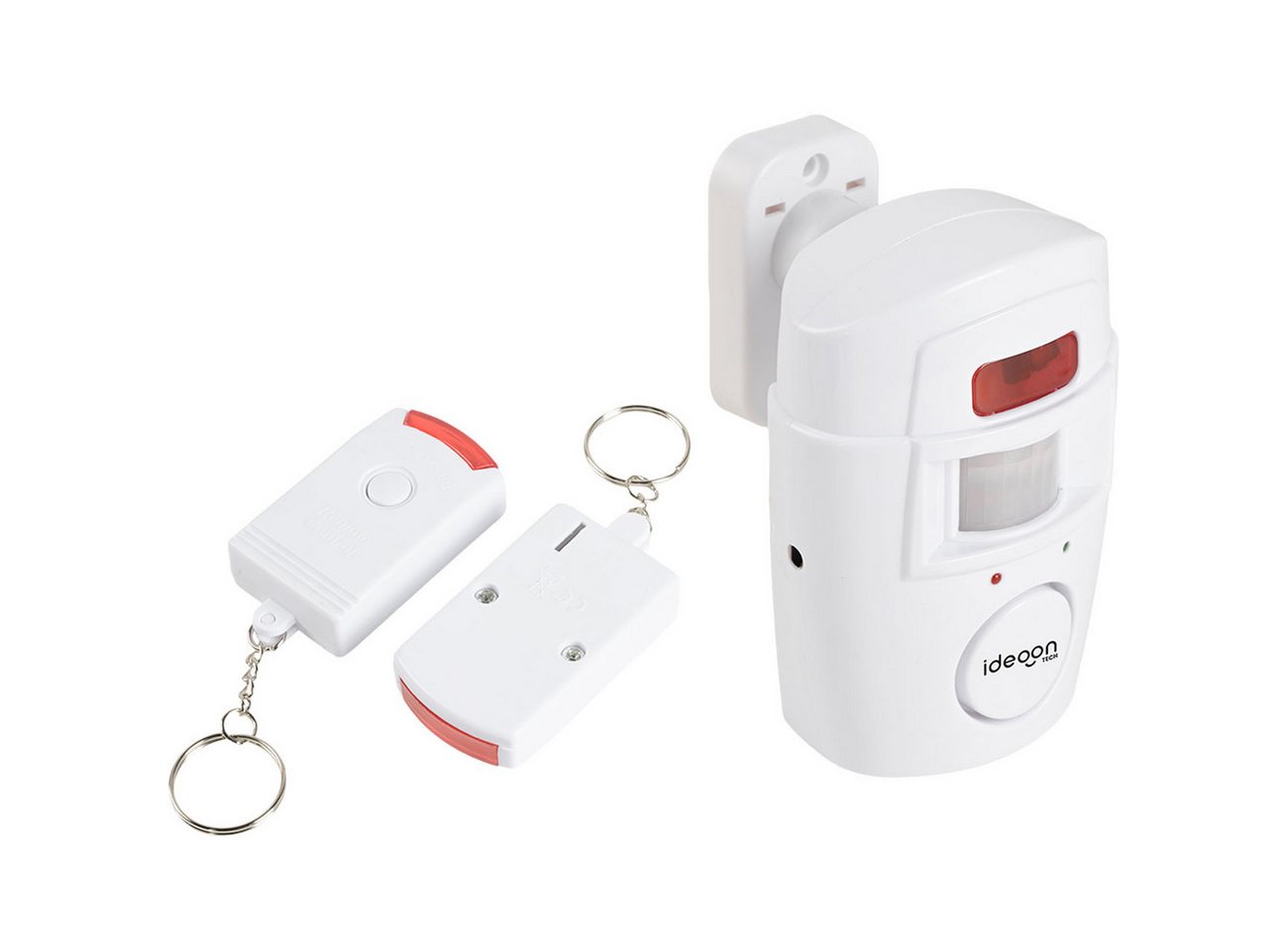 shop'n smile ideoon PIR Alarmanlage (105 dB) mit 2 Fernbedienungen, Hausalarm & Schutz Alarmanlage (PIR-Sensor-Reichweite: 5 m)