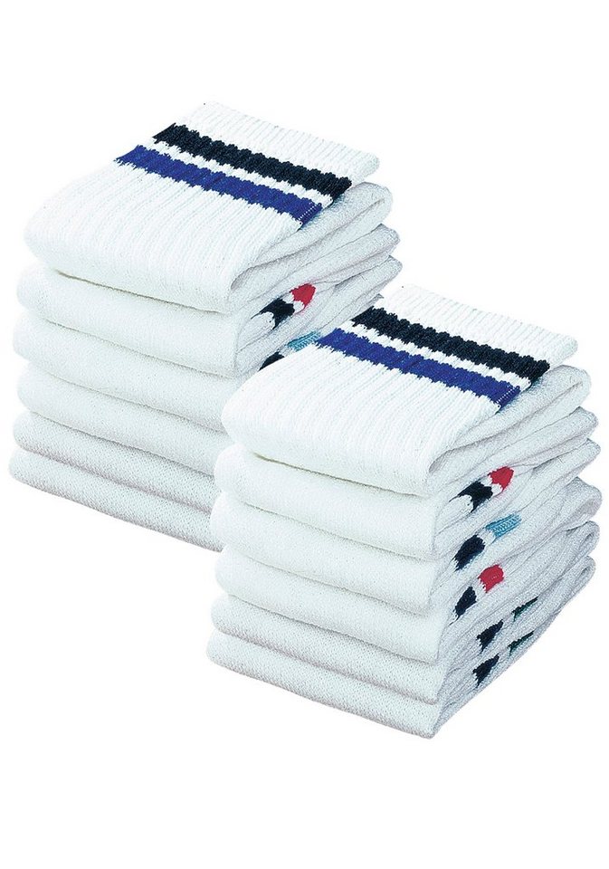 Go in Tennissocken Damen Herren Kinder Sportsocken mit Ringel aus Atmungsaktive Baumwolle (Packung, 12-Paar, Großpackung bis Gr. 47-50) mit Frottee, Kindersocken, Damensocken, Herrensocken Bild 2
