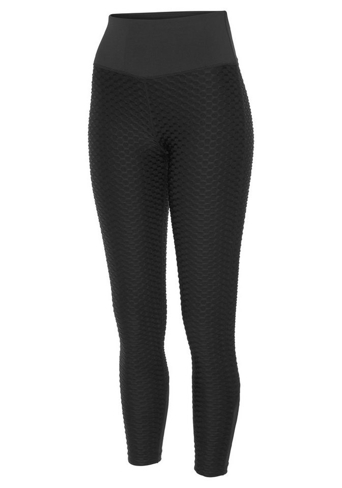 Vivance Active by Lascana Funktionsleggings mit Wabendesign und Mesheinsatz Bild 2
