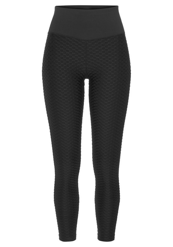 Vivance Active by Lascana Funktionsleggings mit Wabendesign und Mesheinsatz Bild 3