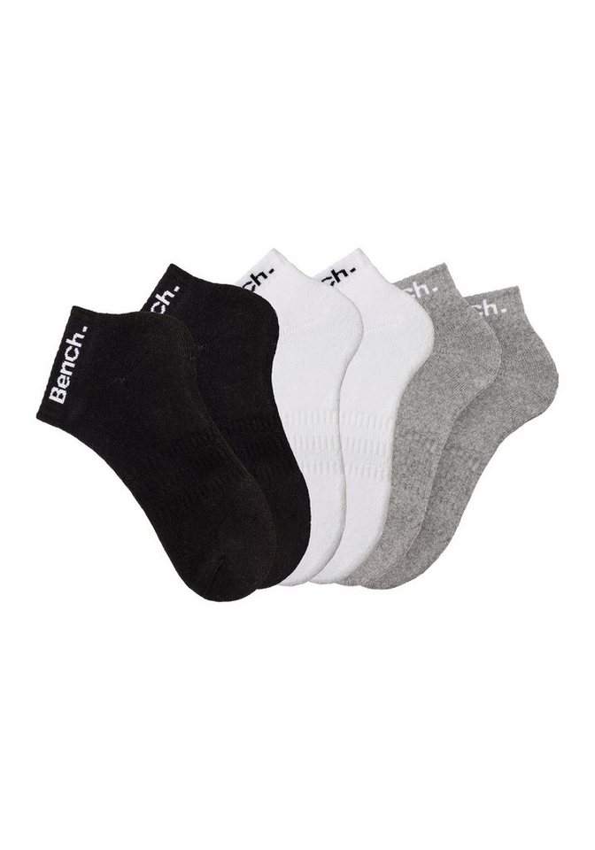 Bench. Sportsocken Damen Herren Kurzsocken, Halbhohe Socken (Packung, 6-Paar, Quarter Gr. 35-38 bis 47-48) Tennis Kurzsocken mit Halbfußfrottee Bild 4