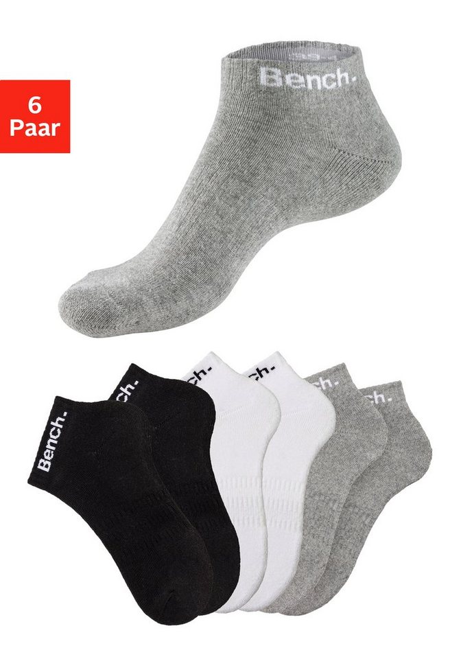 Bench. Sportsocken Damen Herren Kurzsocken, Halbhohe Socken (Packung, 6-Paar, Quarter Gr. 35-38 bis 47-48) Tennis Kurzsocken mit Halbfußfrottee Bild 5