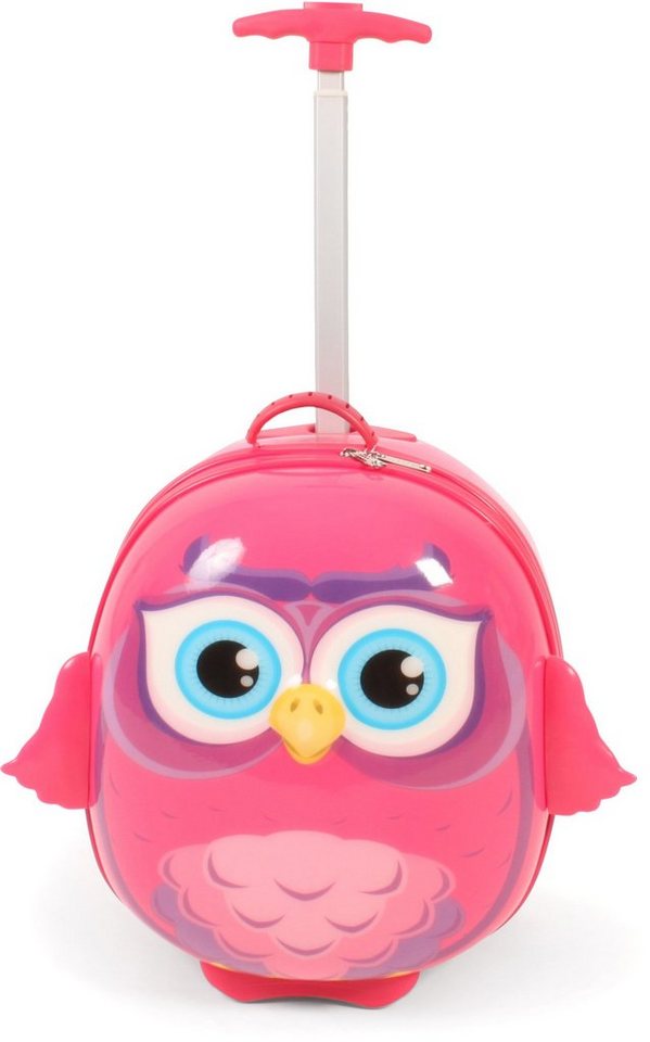 CHIC2000 Kinderkoffer Bouncie, Eule, Pink, 2 Rollen, Hartschalen-Trolley Bild 5