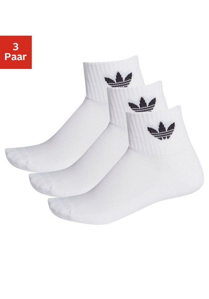 adidas Originals Sportsocken MID CREW, 3 PAAR (3-Paar) knöchellange Passform, im 3er-Pack, mit Baumwollanteil