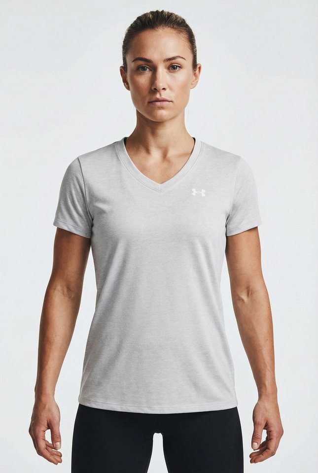 Under Armour® Trainingsshirt TECH SSV- TWIST mit V-Ausschnitt, Kurzarm-Design, schnell trocknend, atmungsaktiv