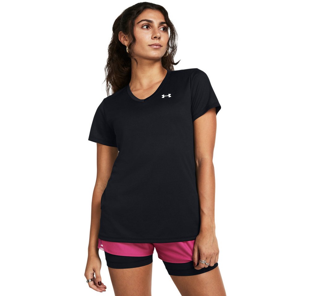 Under Armour® Trainingsshirt TECH SSV- SOLID mit V-Ausschnitt, schnell trocknend, atmungsaktiv, normale Schnittform