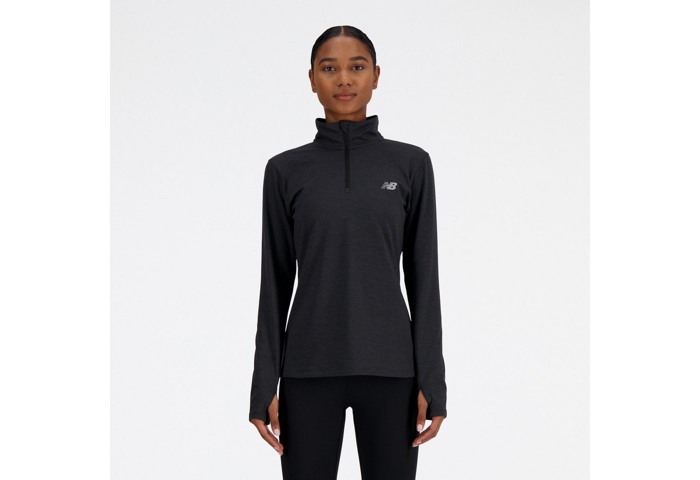 New Balance Laufshirt SPORT ESSENTIALS SPACE DYE 1/4 ZIP hochschließender Kragen, mit 1/4-Reißverschluss, Kurzarm Bild 3