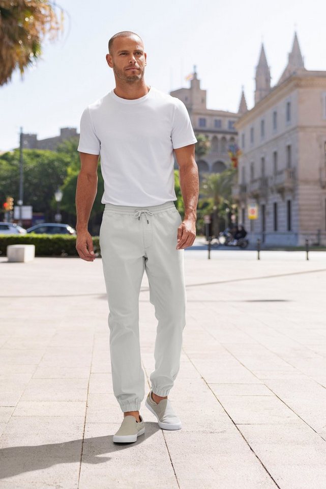 John Devin Jogger Pants Jogg Pants Schlupfhose aus elastischer Baumwoll-Qualität