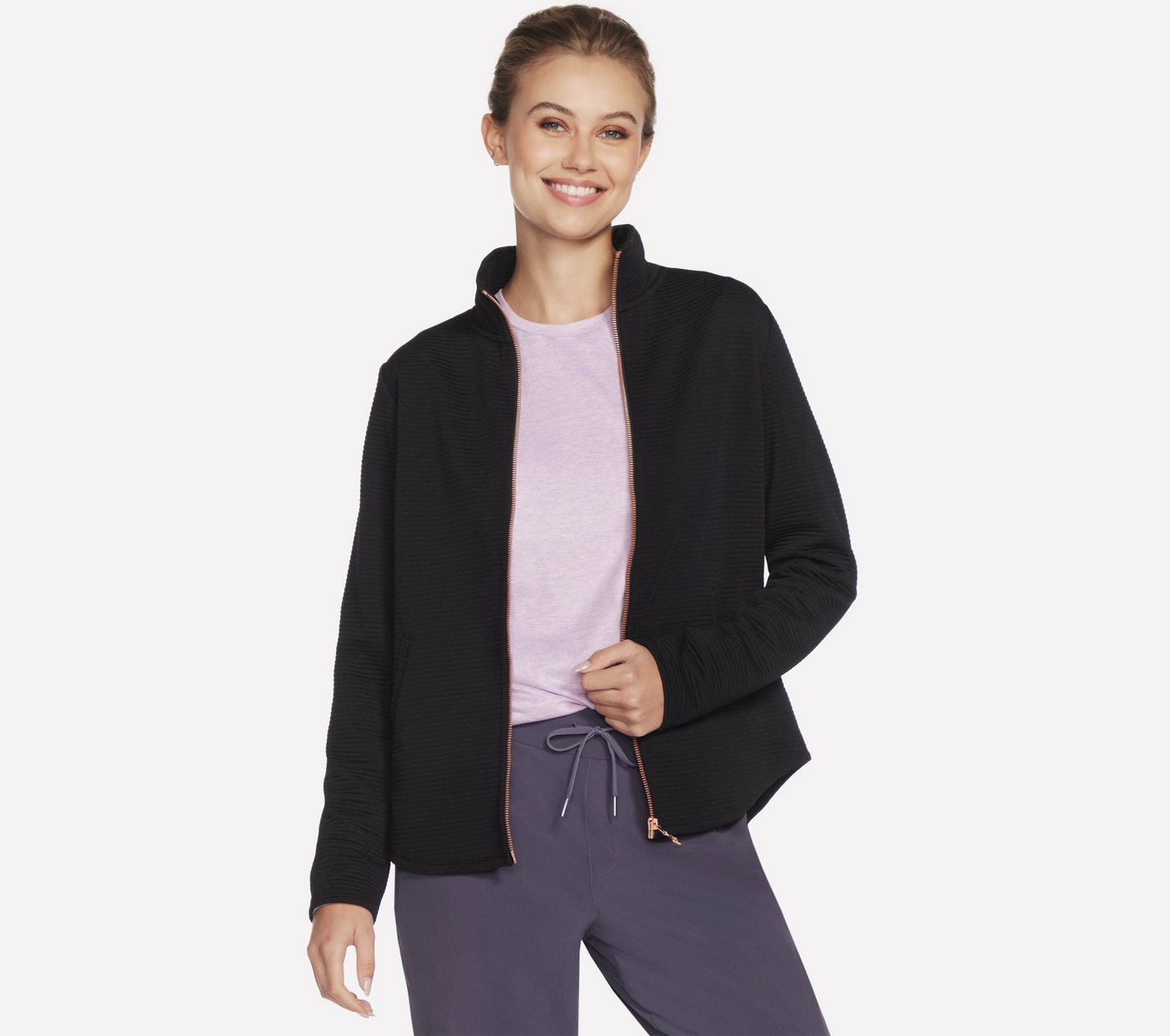 Skechers Trainingsjacke Women's Jacket mit Reißverschluss, aus elastischem Jersey-Material Bild 3