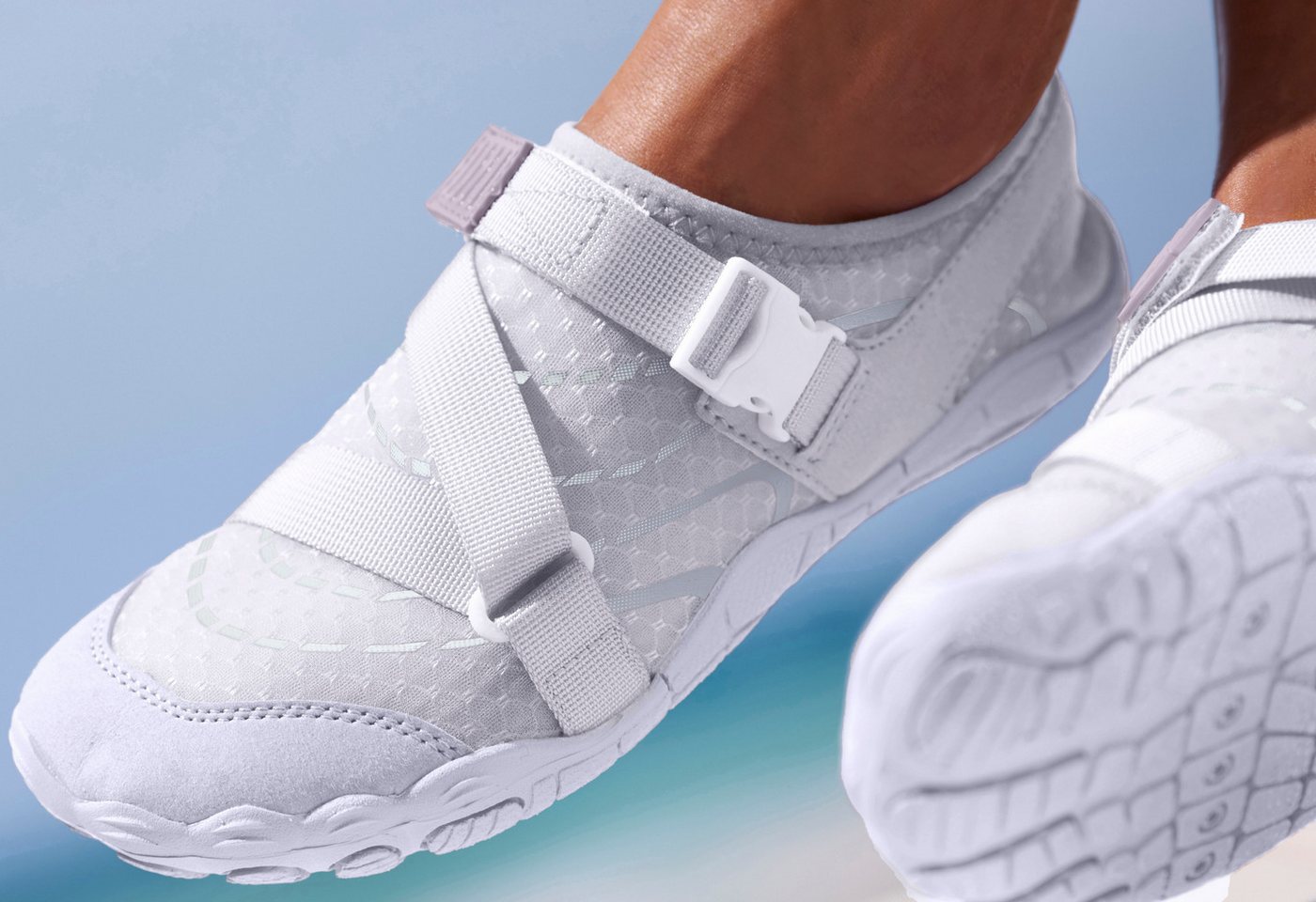 Venice Beach Badelatsche, Badeschuhe, Badeschlappe, Barfußschuh, leichter Slipper Aquaschuh Wasserschuh schnelltrocknend mit ultraleichter Sohle VEGAN Bild 2