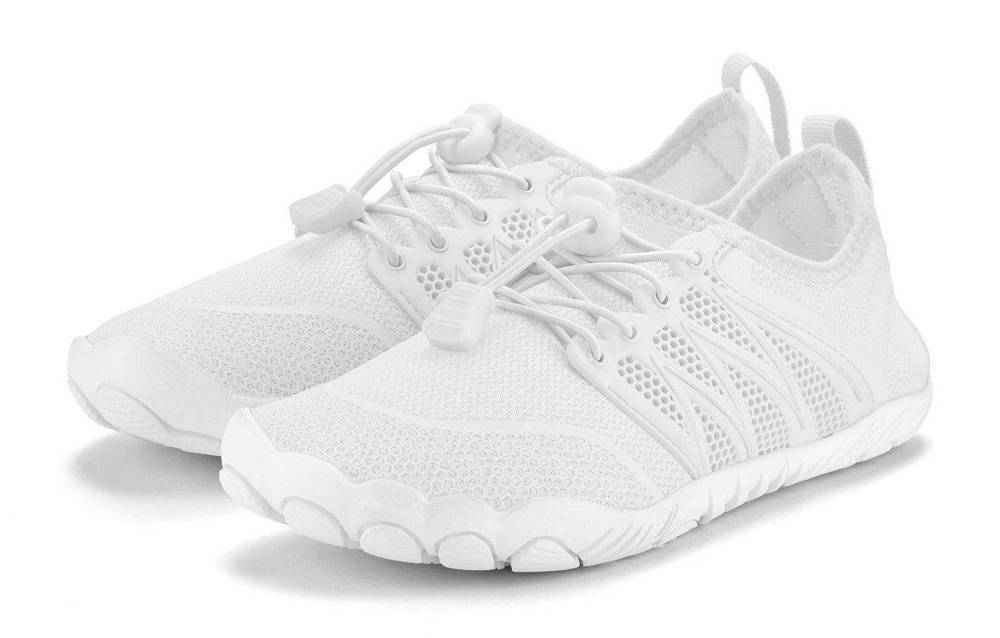Venice Beach Badelatsche, Badeschuhe, Badeschlappe, Barfußschuh, leichter Slipper Aquaschuh Wasserschuh mit elastischen Bändern, schnelltrocknend VEGAN Bild 2
