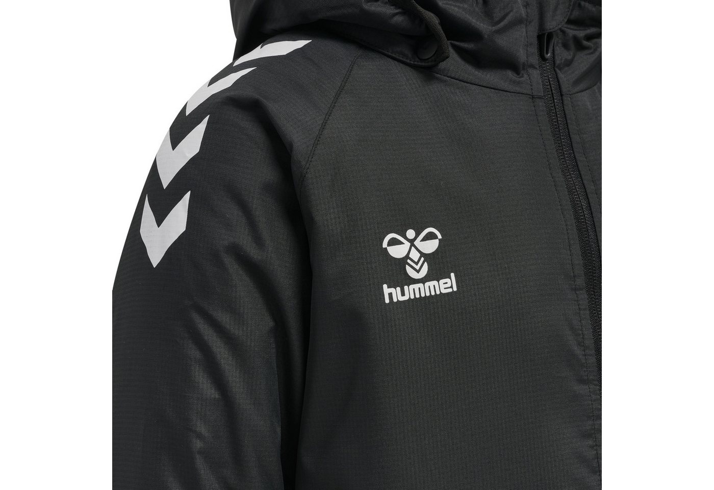 hummel Stadionjacke mit Kapuze, wärmend, winddicht