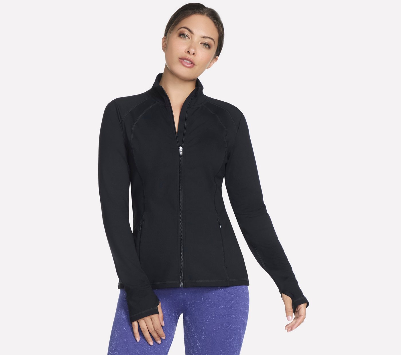 Skechers Trainingsjacke BOLD BLACK aus Nylon und Elasthan, erhältlich in den Größen XS bis XXXL Bild 2