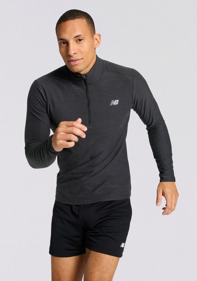 New Balance Laufshirt Space Dye 1/4 Zip mit Label Bild 2