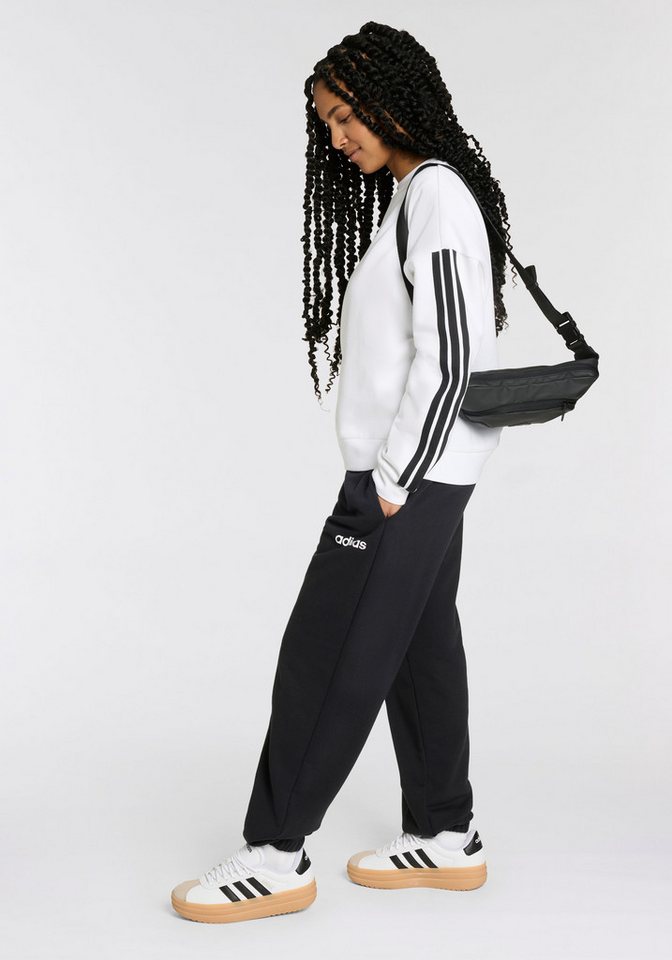 adidas Sportswear Sporthose ESSENTIALS LINEAR FRENCH TERRY CUFFED mit lockerem Schnitt, aus weichem French Terry Bild 3