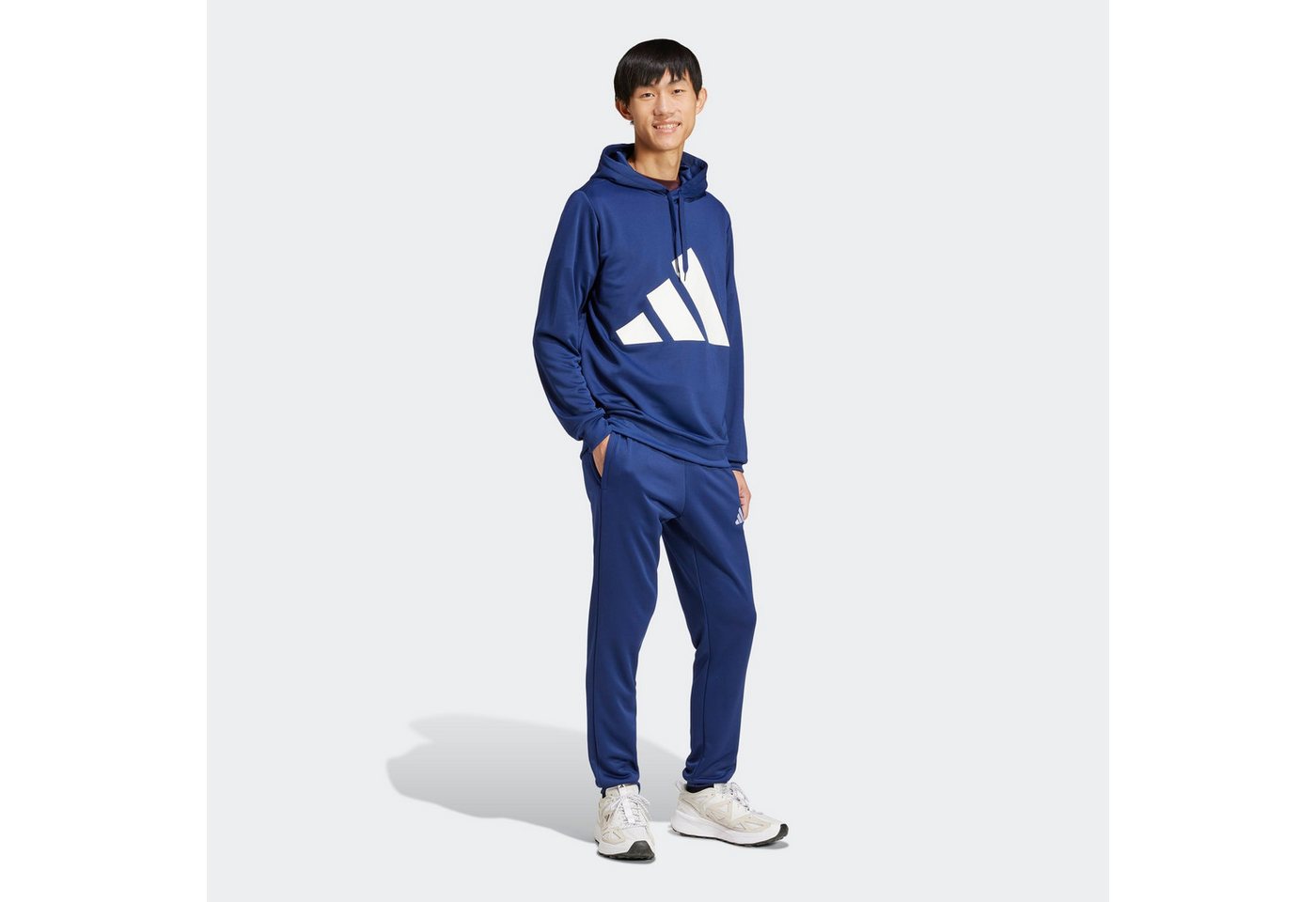 adidas Sportswear Trainingsanzug M BL FT HD TS (2-tlg), zweiteiliges Set aus Hose und Hoodie