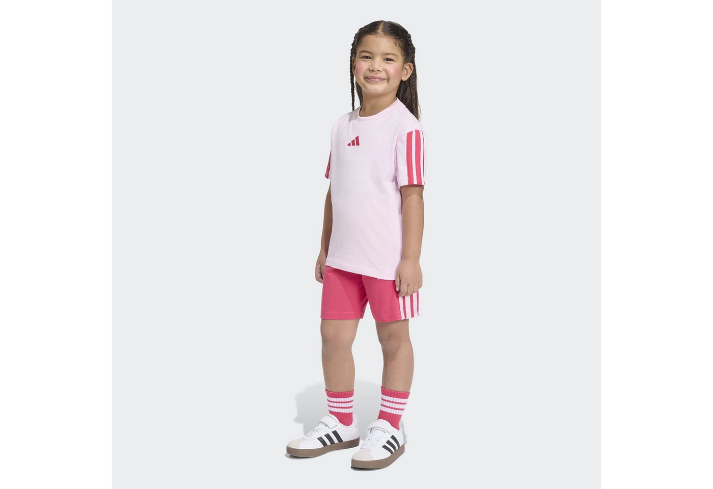 adidas Sportswear Trainingsanzug ESSENTIALS KIDS -SET (2-tlg), für Kinder, mit 2 Teilen, aus Baumwolle Bild 2