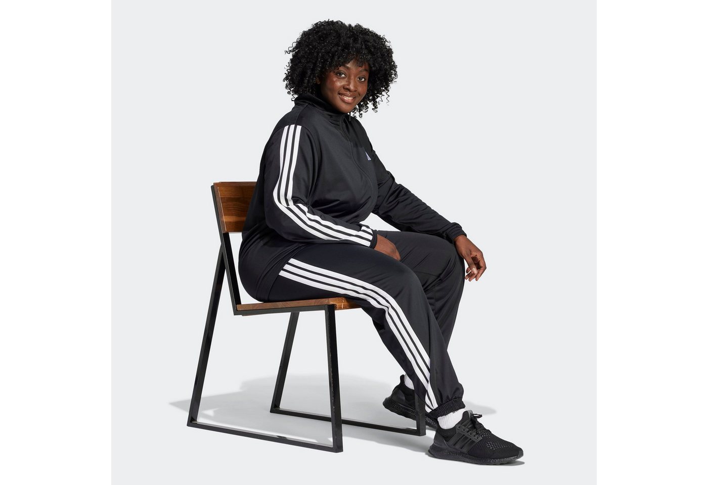 adidas Sportswear Sporthose W 3S TP TRIC mit Reißverschluss, aus Trikotstoff, normal-weiter Schnitt