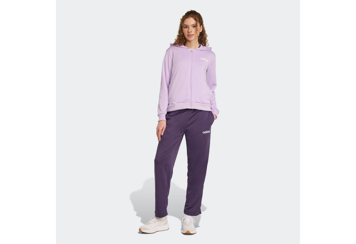 adidas Sportswear Trainingsanzug ESSENTIALS LINEAR (2-tlg), zweiteiliges Set, für Laufen, aus Polyester, mit Rippbündchen Bild 3