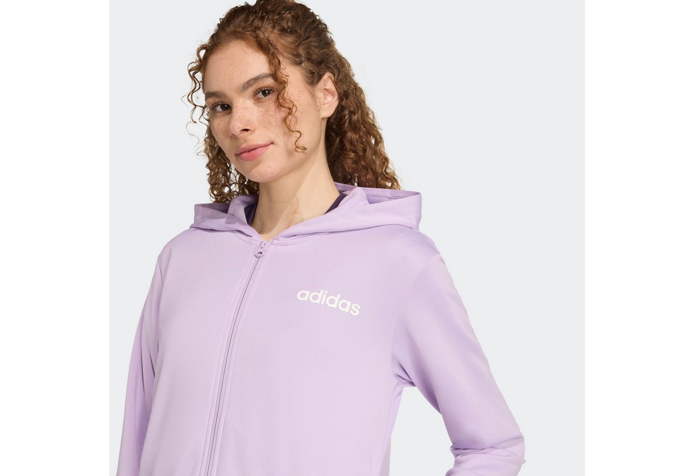 adidas Sportswear Trainingsanzug ESSENTIALS LINEAR (2-tlg), zweiteiliges Set, für Laufen, aus Polyester, mit Rippbündchen Bild 4