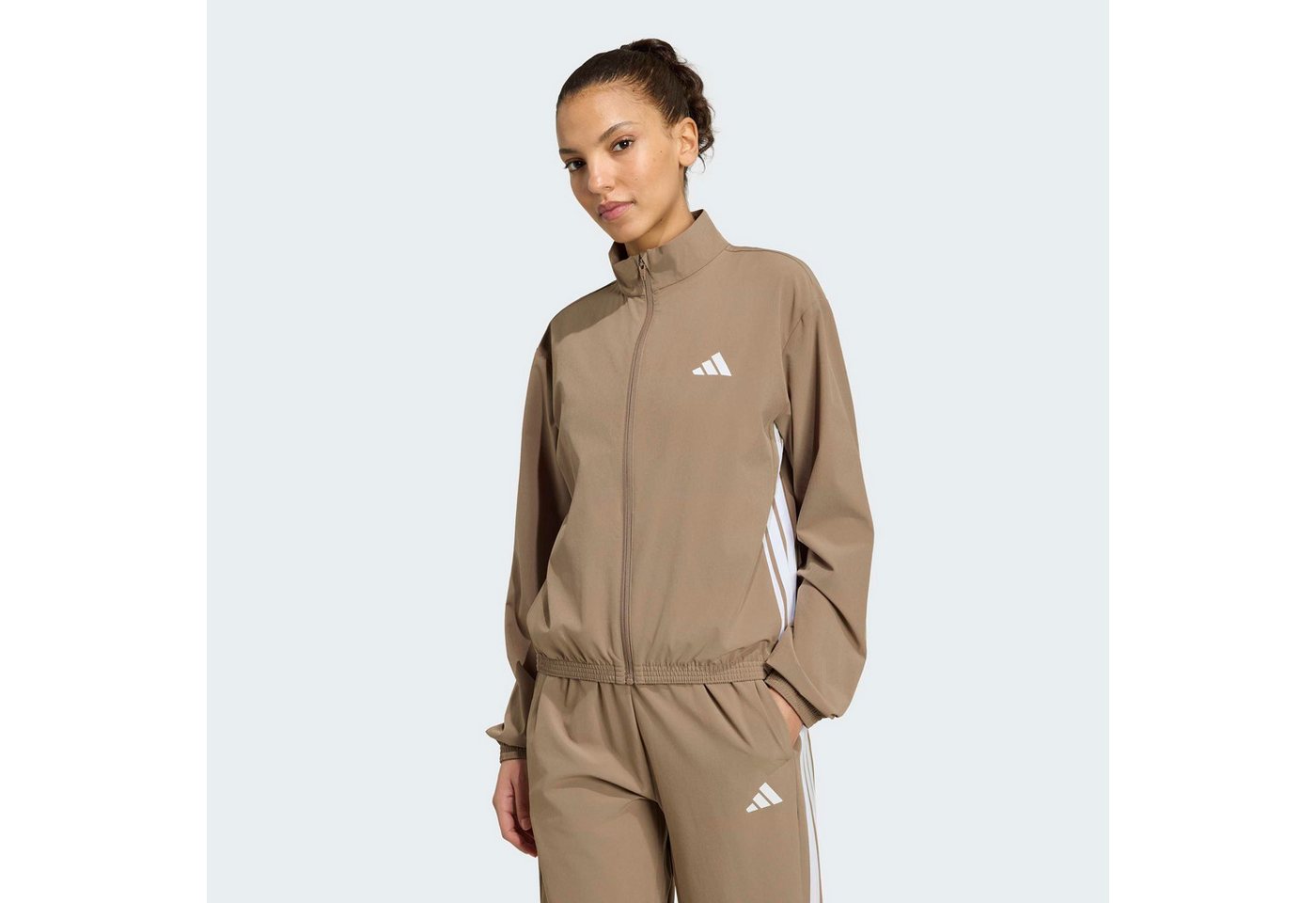 adidas Performance Trainingsjacke TRAIN ESSENTIALS 3-STREIFEN WOVEN WARM-UP mit Elasthan-Anteil, normale Länge Bild 2