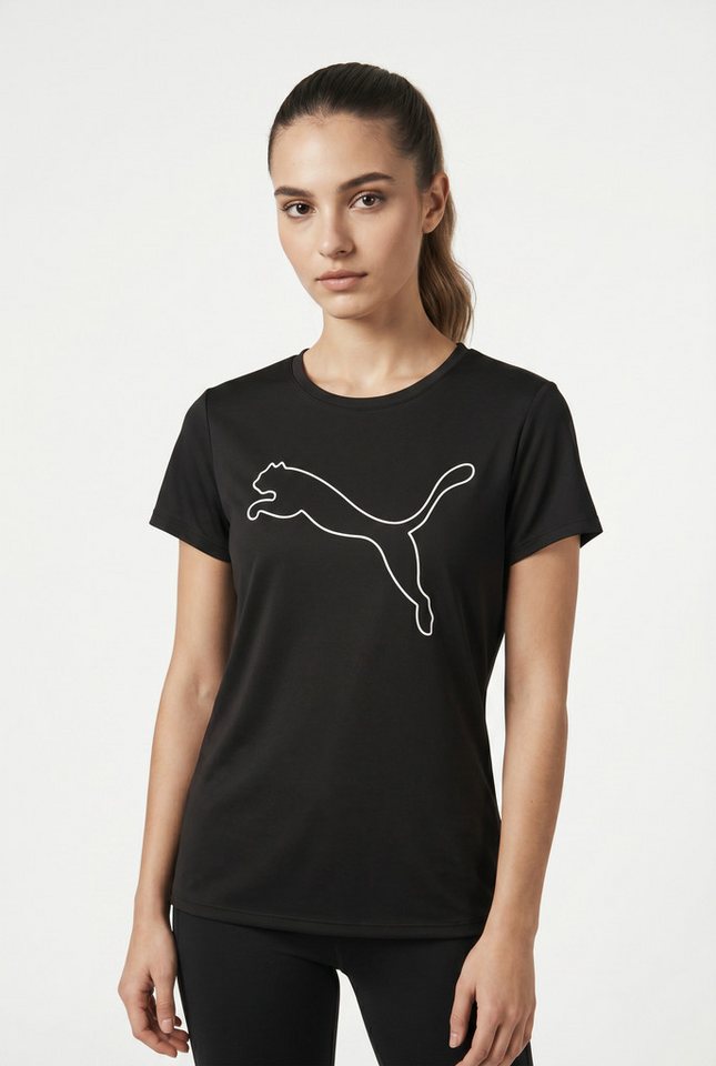 PUMA Trainingsshirt W TAD ESSENTIAL LOGO TEE Kurzarm, Sportmode, mit Rundhalsausschnitt Bild 3