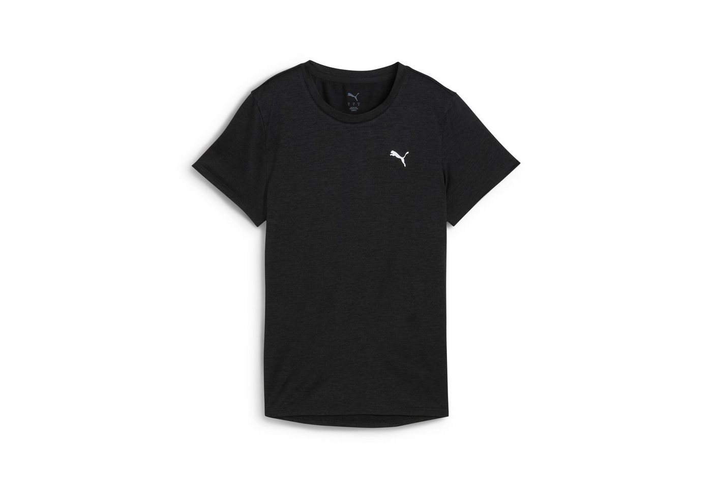 PUMA Trainingsshirt W TAD ESSENTIAL HEATHER TEE mit kleinem Logo auf der Brust, Kurzarm, in normaler Länge Bild 3