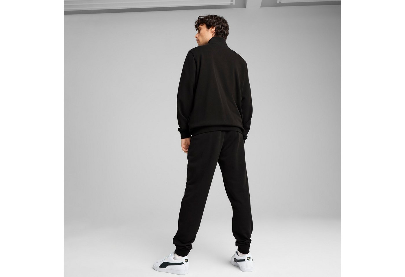 PUMA Trainingsanzug ESS NO1 LOGO TR KNITTED SUIT (2-tlg), zweiteiliges Set, mit hohem Kragen, mit gerippten Bündchen Bild 3