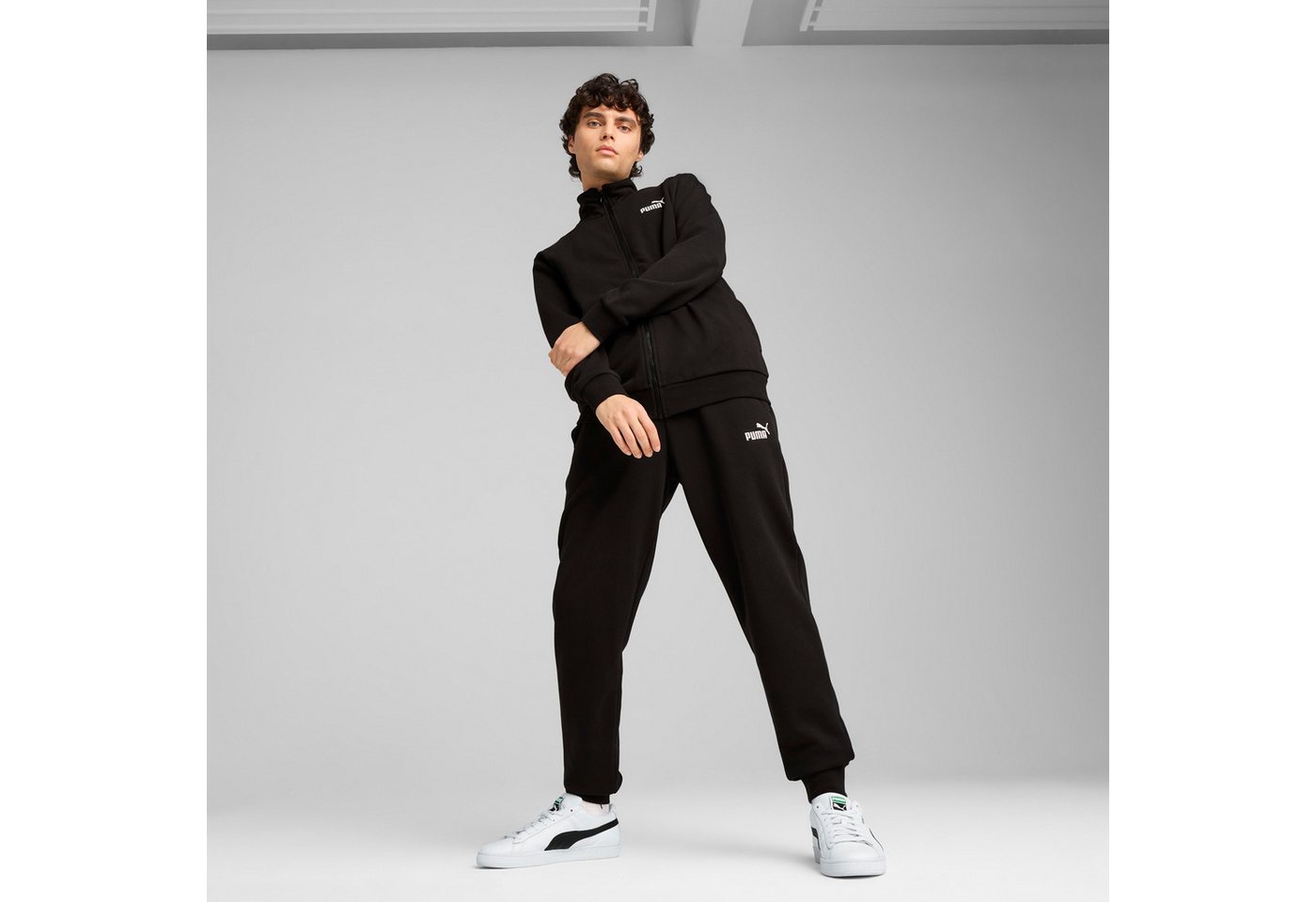 PUMA Trainingsanzug ESS NO1 LOGO TR KNITTED SUIT (2-tlg), zweiteiliges Set, mit hohem Kragen, mit gerippten Bündchen Bild 5