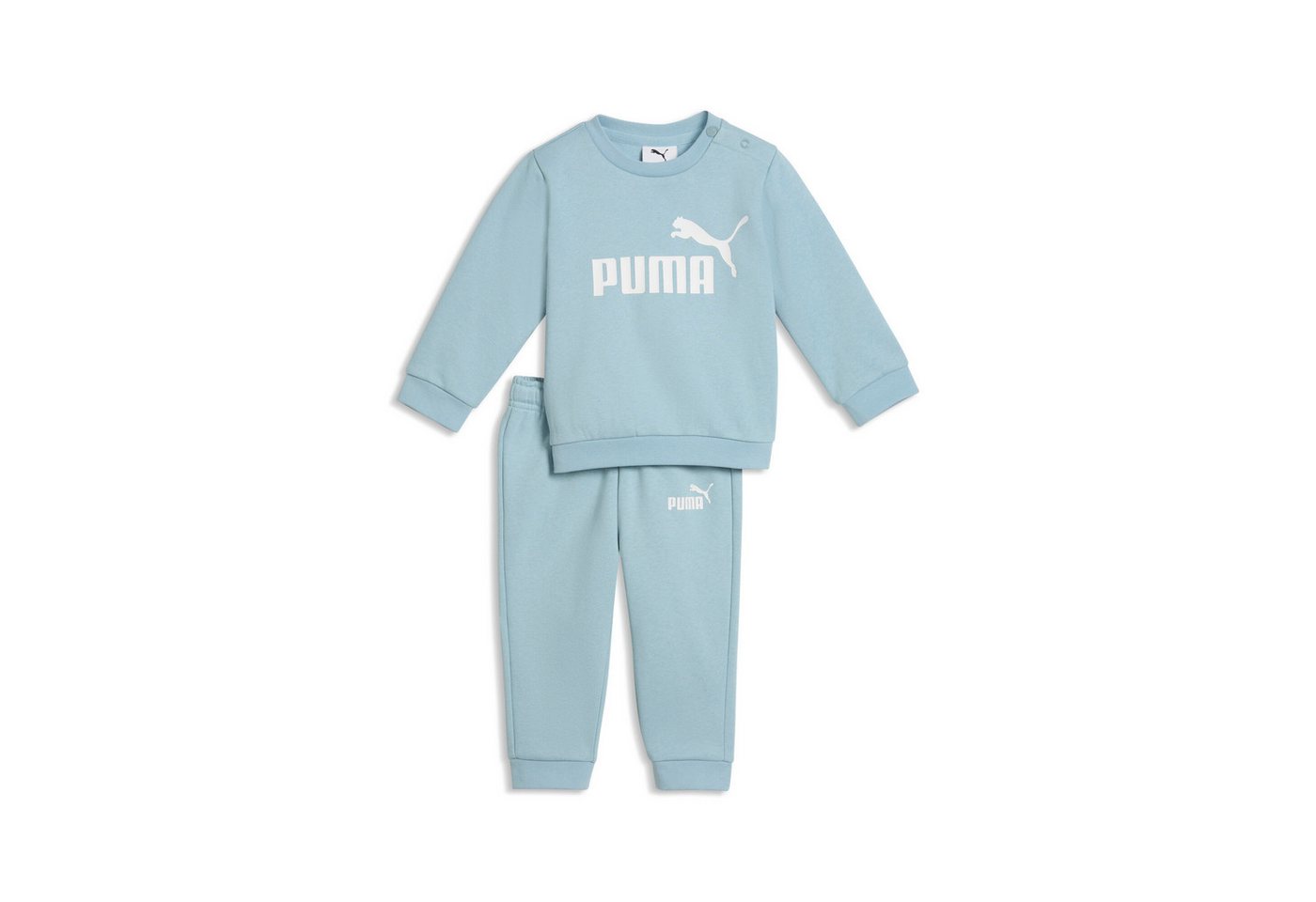 PUMA Trainingsanzug MINICATS ESS CREW SET FL INF (2-tlg), aus kuscheligem Fleecestoff