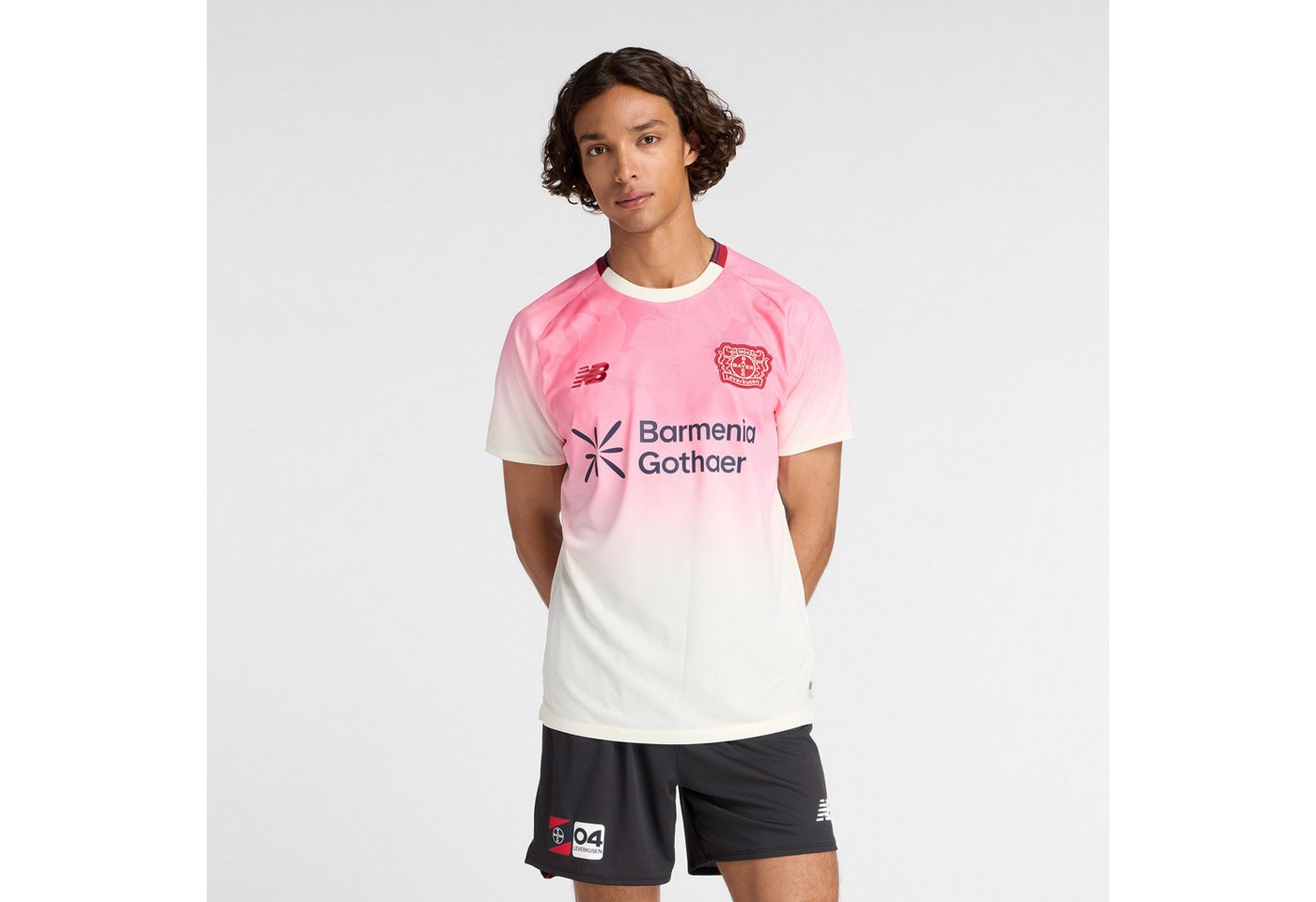 New Balance Fußballtrikot Bayer 04 Away Leverkusen Short Sleeve Jersey atmungsaktives Material, schnell trocknend, Kurzarm-Schnitt Bild 2