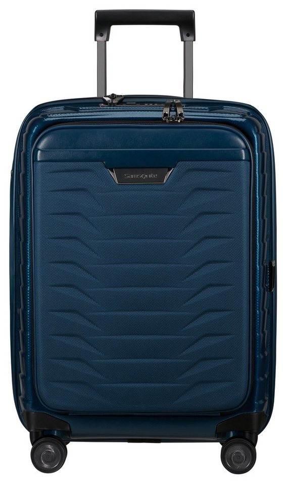 Samsonite Hartschalen-Trolley PROXIS 55 EXP easy access, 4 Rollen, aus Polypropylen, mit Kreuzspanngurten und Reißverschluss-Trennwänden