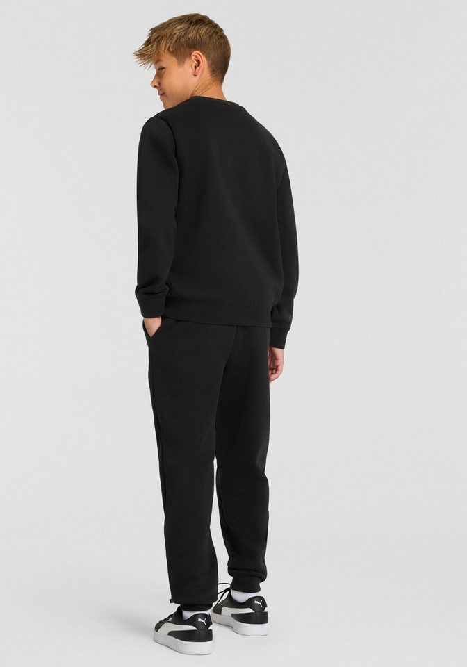 PUMA Trainingsanzug ESS NO1 LOGO CREW SWEAT SUIT FL B (2-tlg), zweiteilig, entspannte Passform, ohne Kapuze