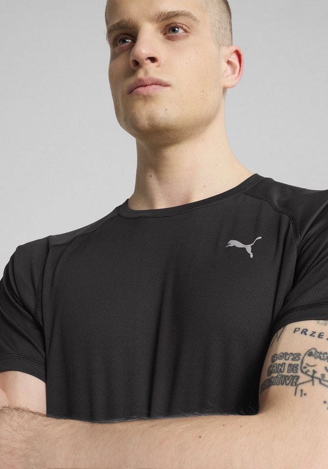 PUMA Laufshirt M RUN VELOCITY TEE POLY ergonomische Schnittführung, kurze Ärmel, Performance-T-Shirt