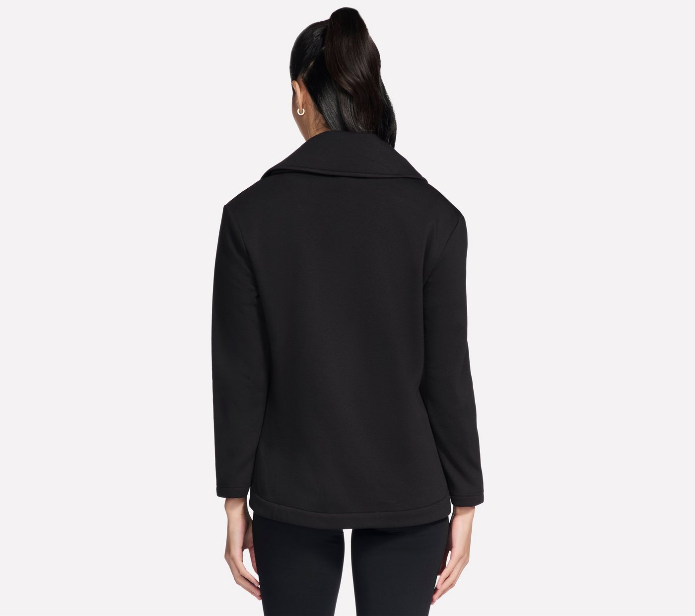 Skechers Trainingsjacke GOSNUGGLE TUNIC FZ JACKET langärmliges Design, mit breitem, umklappbarem Kragen