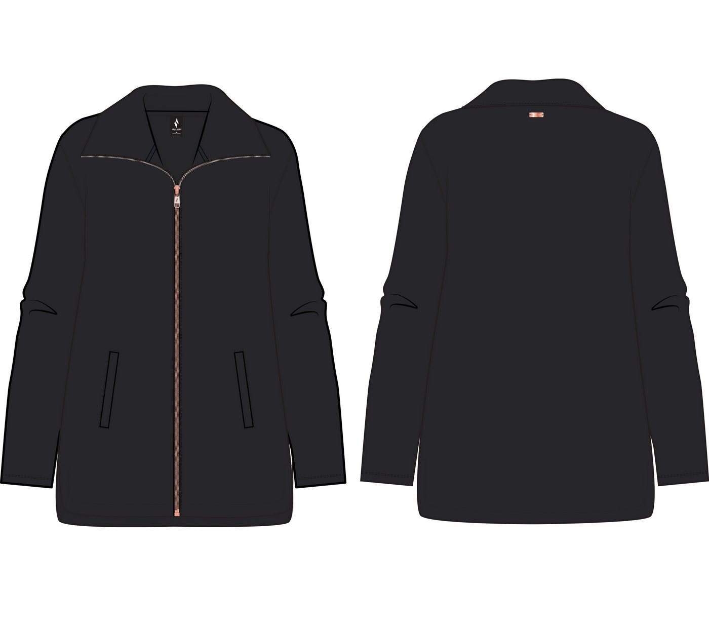 Skechers Trainingsjacke GOSNUGGLE TUNIC FZ JACKET langärmliges Design, mit breitem, umklappbarem Kragen Bild 5