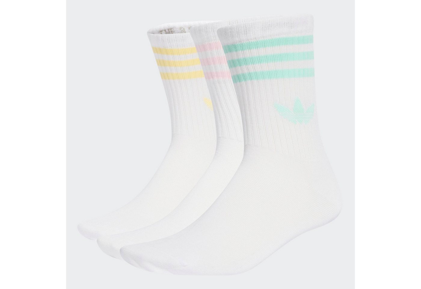 adidas Originals Sportsocken 3-STREIFEN CREW 3ER-PACK (3-Paar) knöchellange Passform, mit 3-Streifen