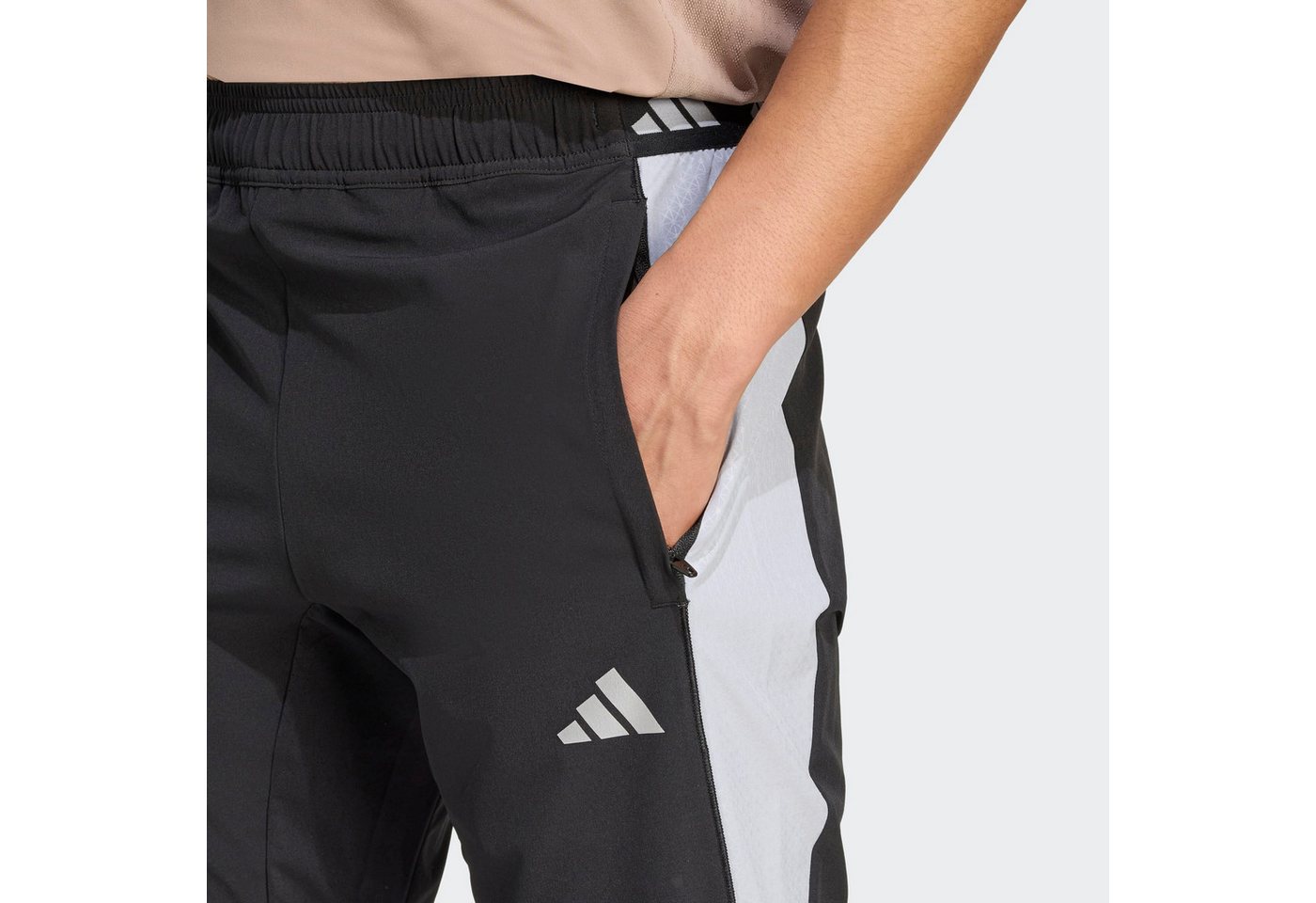 adidas Performance Sporthose TECH APP S-PANT mit Reißverschlusstaschen, schnell trocknend, elastisch