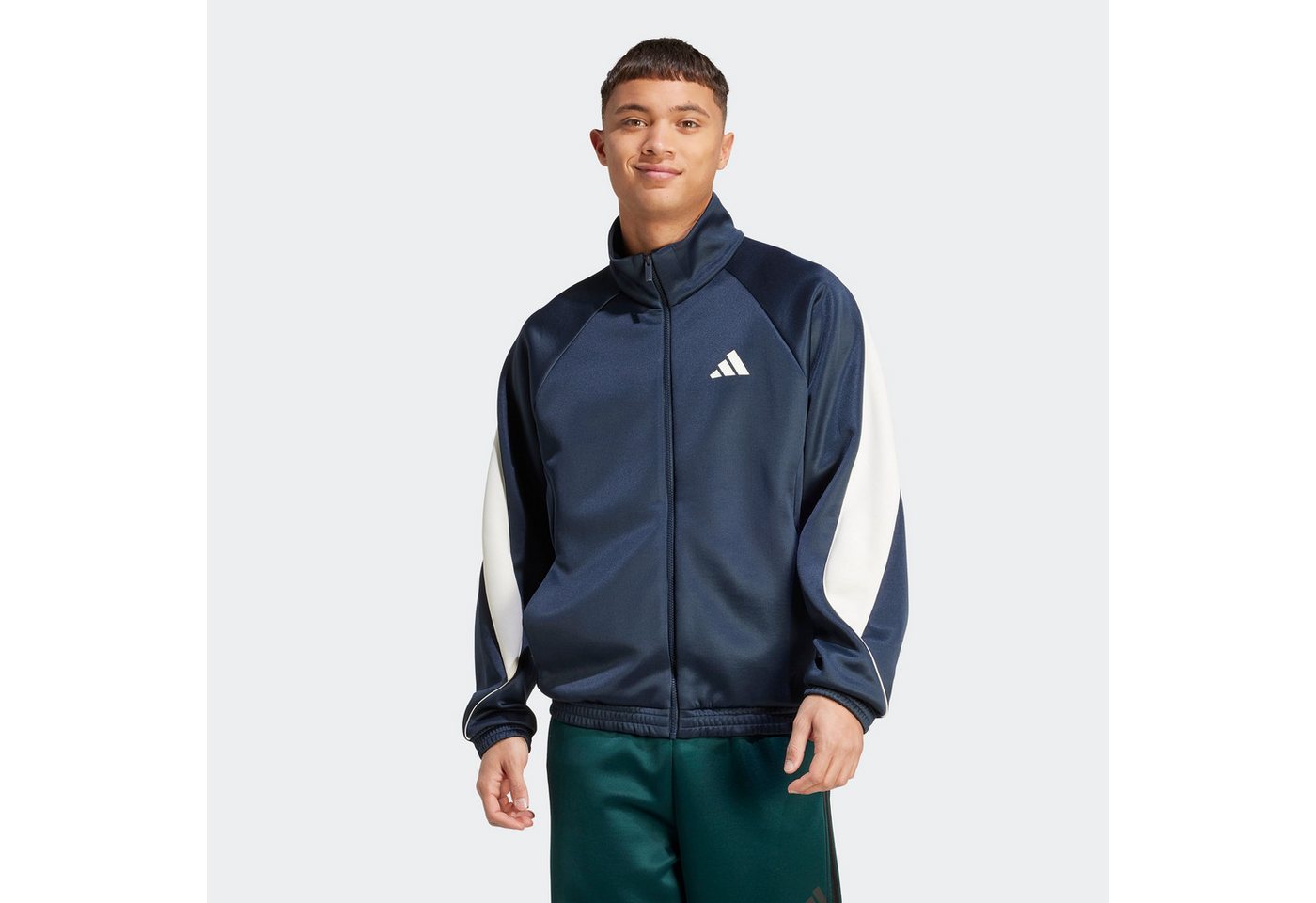 adidas Sportswear Trainingsjacke STADIUM aus Polyester und Baumwolle, mit Rollkragen, lockere Passform