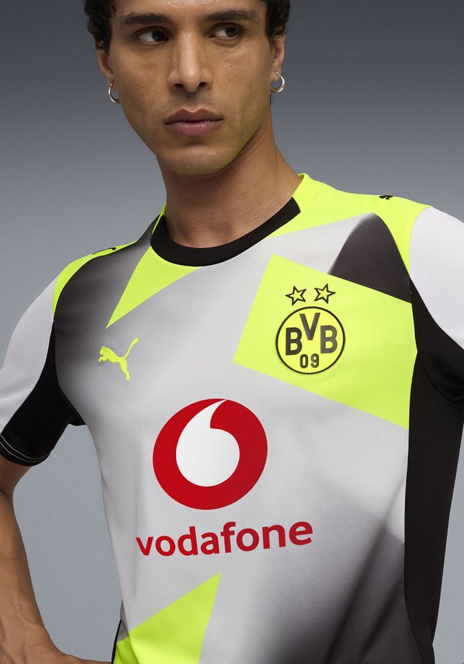PUMA Fußballtrikot BVB AWAY JERSEY REPLICA für Fußball, Kurzarm, Rundhalsausschnitt, mit Print-Applikationen Bild 2