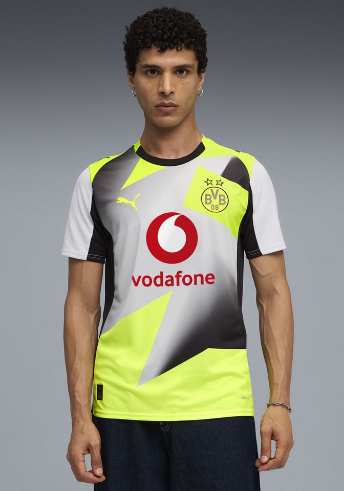 PUMA Fußballtrikot BVB AWAY JERSEY REPLICA für Fußball, Kurzarm, Rundhalsausschnitt, mit Print-Applikationen Bild 5