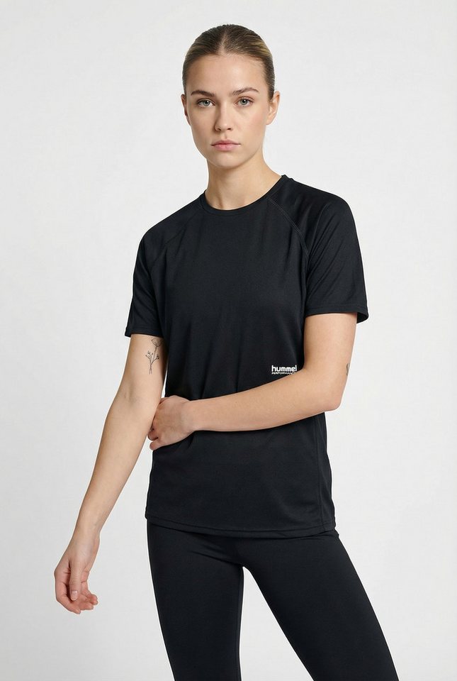 hummel Trainingsshirt HMLPULSE WORKOUT T-SHIRT S/S mit dekorativem Print, atmungsaktiv, schnelltrocknend, aus Jerseystoff
